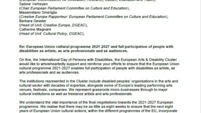 A screengrab of a letter