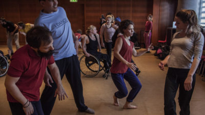 Photograph of dancers in a studio