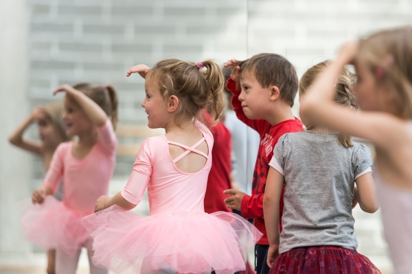 Children in a dance class