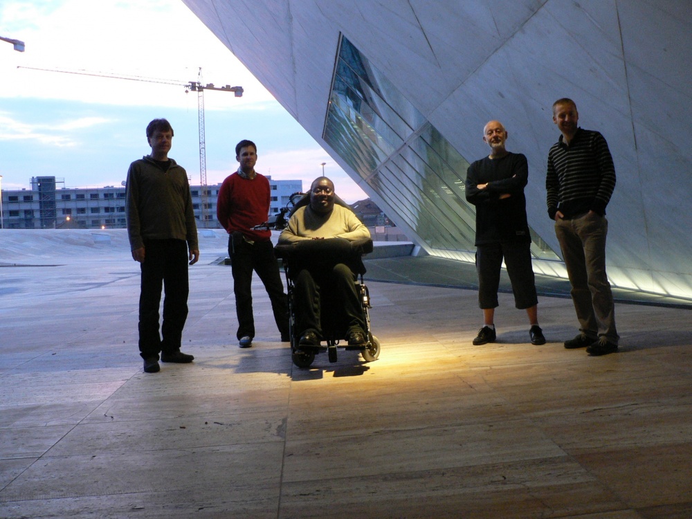 Clarence Adoo with the Headpsace Ensemble in Orkney