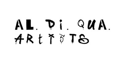 Text-based logo for Al Di Qua with each letter in a different font