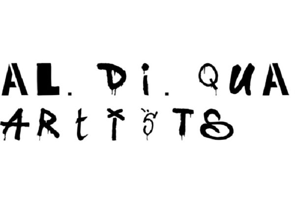 Text-based logo for Al Di Qua with each letter in a different font