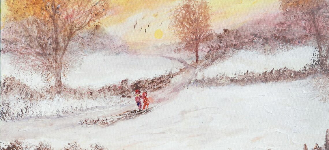 <p>A Walk Across The Snowy Fields</p>
